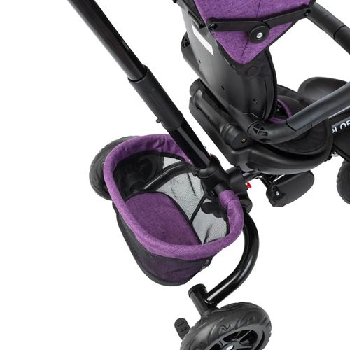 תלת אופן מתקפל 4 ב 1 דגם Xplorer עם כיסא נשכב ומסתובב 360 וגלגלי EVA ללא תקרים - כחול