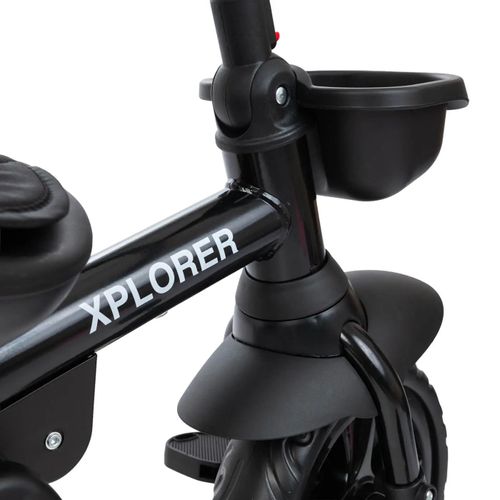 תלת אופן מתקפל 4 ב 1 דגם Xplorer עם כיסא נשכב ומסתובב 360 וגלגלי EVA ללא תקרים - כחול