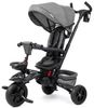 תלת אופן מתקפל 4 ב 1 דגם Xplorer עם כיסא נשכב ומסתובב 360 וגלגלי EVA ללא תקרים - אפור