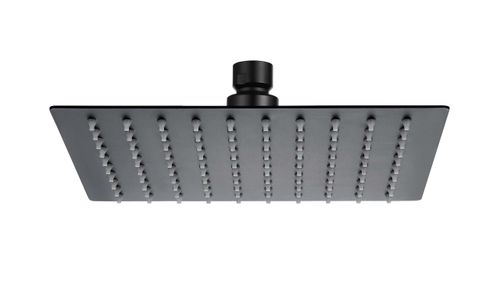 ראש מקלחת מרובע נירוסטה 20X20 ס״מ אושר שחור | AQUILA PREMIUM