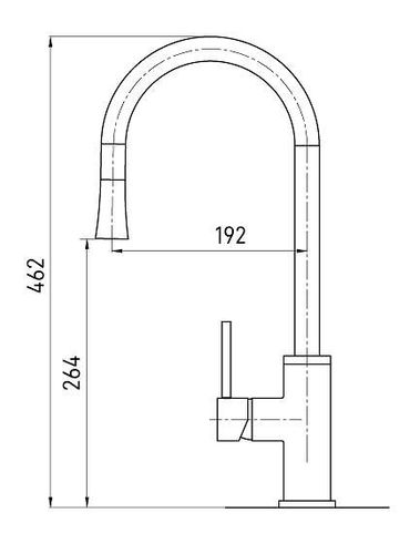 ברז מטבח נשלף גבוה BELL כרום ניקל AQUILA