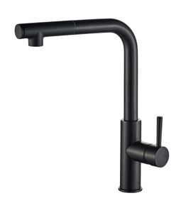 ברז מטבח נשלף CLOD שחור AQUILA PREMIUM