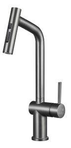 ברז מטבח נשלף SUPREME אפור מטאלי AQUILA PREMIUM