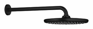 ראש מקלחת עגול + זרוע מקלחת TEMPESTA 250 שחור מט | Grohe