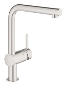 ברז מטבח נשלף MINTA דגם L כרום מוברש GROHE | מק״ט 32168DC0