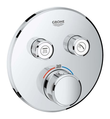 כיסוי לאינטרפוץ 4 דרך SmartControl לגוף 35600000 עגול כרום ניקל | Grohe