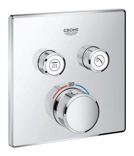 כיסוי לאינטרפוץ 4 דרך SmartControl לגוף 35600000 מרובע כרום ניקל | Grohe