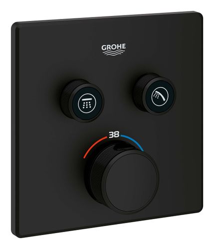 כיסוי לאינטרפוץ 4 דרך SmartControl לגוף 35600000 מרובע שחור פאנטום | Grohe