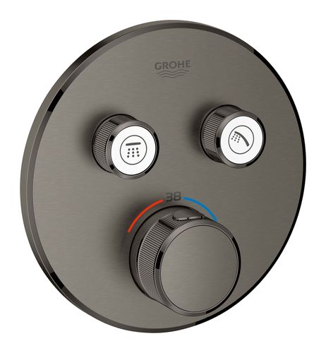 כיסוי לאינטרפוץ 4 דרך SmartControl לגוף 35600000 עגול גרפיט מוברש | Grohe