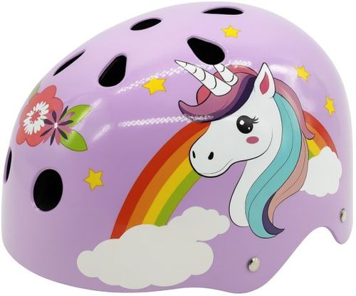 קסדה חד קרן  מעוצב סגול -  מידה  Unicorn  Grow Designed - S