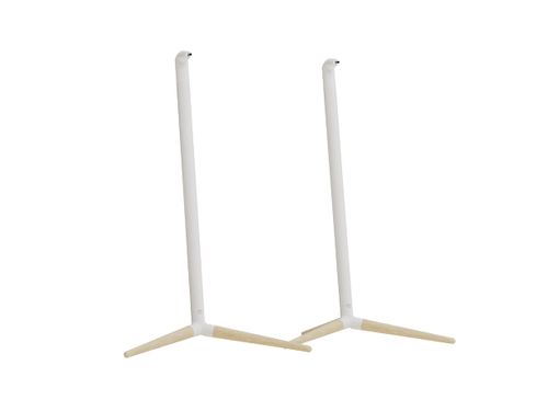 זוג סטנדים רצפתיים לרמקולי   Radius 4G צבע לבן/עץ מוניטור אודיו