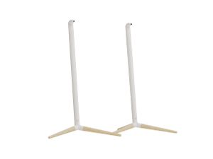 זוג סטנדים רצפתיים לרמקולי   Radius 4G צבע לבן/עץ מוניטור אודיו