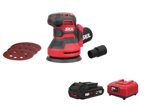 מלטשת אקצנטרית BRUSHLESS נטענת 20V אלקטרונית 125 מ