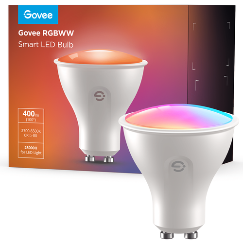 נורה חכמה – Govee GU10 Wifi&BLE RGBWW Bulb 400LM (2 Pack) - דגם H600D