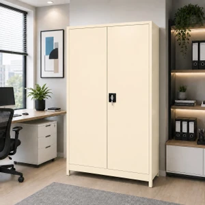 ארון מתכת נאפולי גדול קרם – 120×45×190 ס"מ