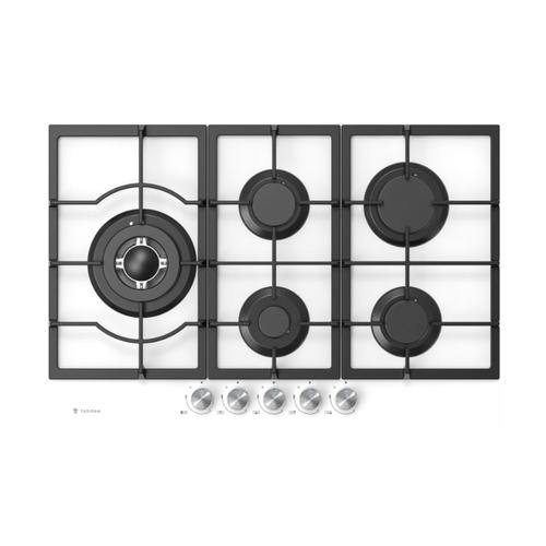כיריים גז 5 מבערים 75 זכוכית לבנה TADGH75GW תדיראן TADIRAN
