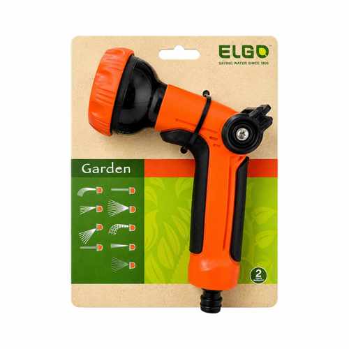 אקדח השקיה מתכוונן ELGO עם 9 מצבי התזה לגינה ולחצר
