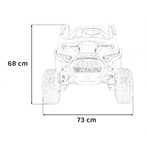 רכב שטח חשמלי ממונע לילדים XMX 24V עם גלגלי גומי EVA, שלט חכם ואורות LED קדמיים - ורוד
