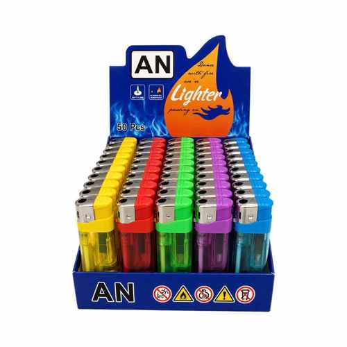 מארז 50 מצתים צבעוניים AN למעשנים – רק 29 ₪