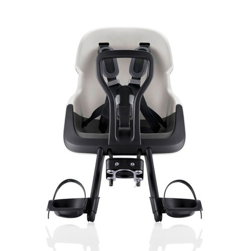 מושב פעוט קדמי לאופניים JOCKEY MINI עם ידית אחיזה וחיבור למוט הכידון - לבן Warm White