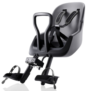 מושב פעוט קדמי לאופניים JOCKEY MINI עם ידית אחיזה וחיבור למוט הכידון - אפור Mineral Grey