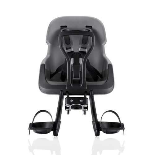מושב פעוט קדמי לאופניים JOCKEY MINI עם ידית אחיזה וחיבור למוט הכידון - אפור Mineral Grey
