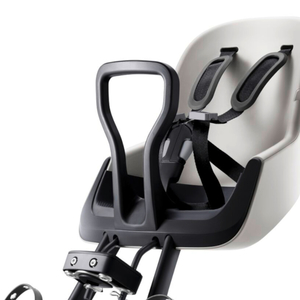 מושב פעוט קדמי לאופניים JOCKEY MINI עם ידית אחיזה וחיבור למוט הכידון - אפור Mineral Grey