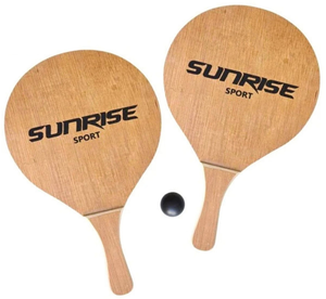 סט מטקות עץ מקצועי 9 מ"מ וכדור בתיק נשיאה SUNRISE SPORT