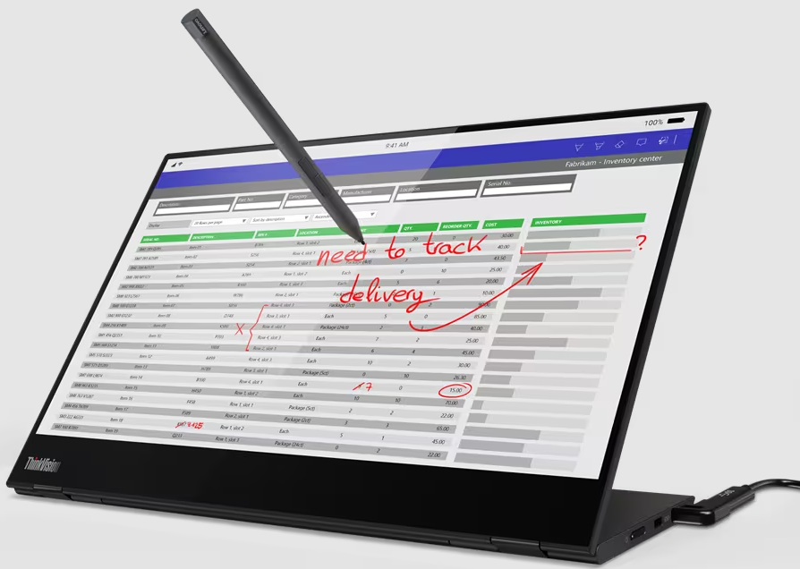 מסך מחשב Lenovo ThinkVision M14t Gen 2 63FDUAT6WL 2K