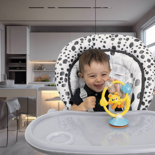 צעצוע התפתחותי לכיסא אוכל תינוק טיגריס חבר מהג'ונגל עם בסיס וואקום חזק