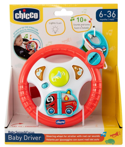 צעצוע התפתחותי הגה נהיגה אינטראקטיבי לעגלת התינוק עם אפקטים אורקוליים