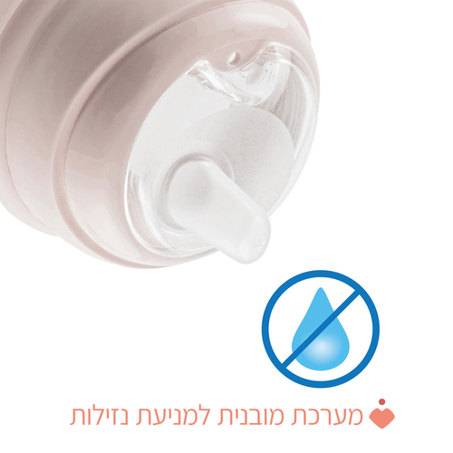 כוס אימון עם ידיות ופיית סיליקון לגיל 4M+ ללא טיפטוף 200 מ