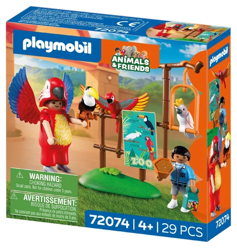 משחק פליימוביל גן חיות: קמע תוכי וילד לגילאי 4+