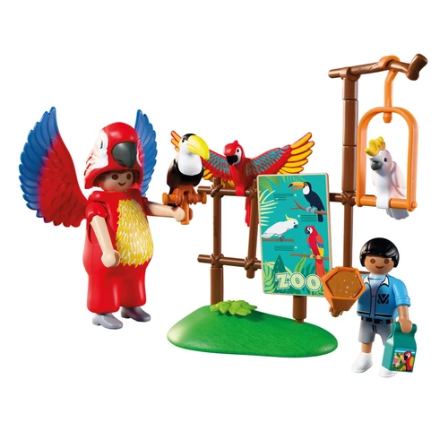 משחק פליימוביל גן חיות: קמע תוכי וילד לגילאי 4+