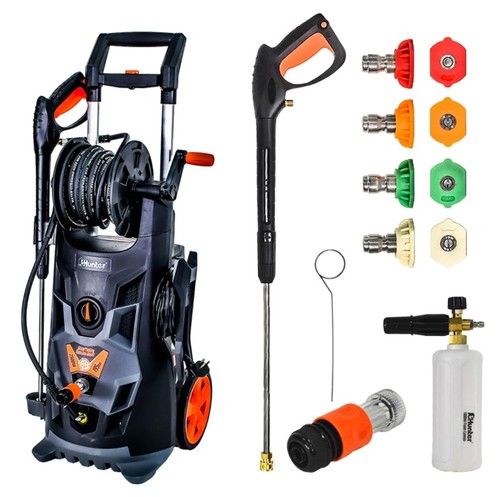 מכונת שטיפה 195BAR מנוע אינדוקציה 2500W + מיכל הקצפת סבון ו4 דיזות מתחלפות 102304-001