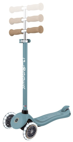 קורקינט 3 גלגלים לילדים Signature עם אורות, ציפוי מונע החלקה ומצבי גובה - כחול מעושן