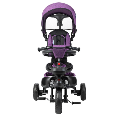 תלת אופן מתקפל 4 ב 1 דגם Xplorer עם כיסא נשכב ומסתובב 360 וגלגלי EVA ללא תקרים - סגול