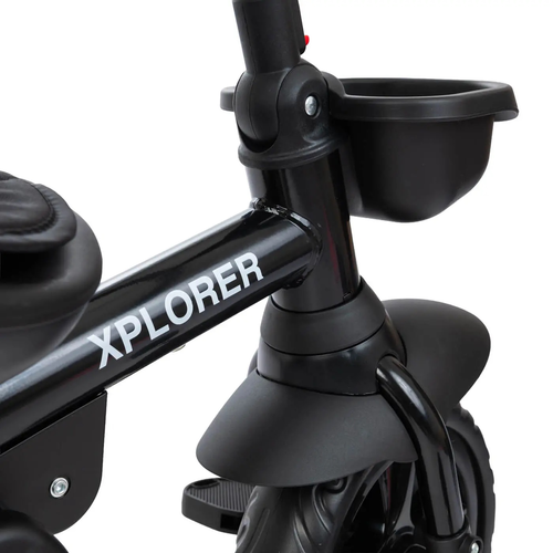 תלת אופן מתקפל 4 ב 1 דגם Xplorer עם כיסא נשכב ומסתובב 360 וגלגלי EVA ללא תקרים - סגול
