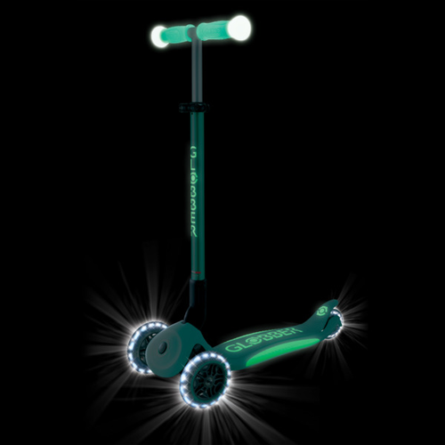 קורקינט מתקפל לילדים ELITE LIGHTS GLOW זוהר בחושך עם אורות בגלגלים - מנטה