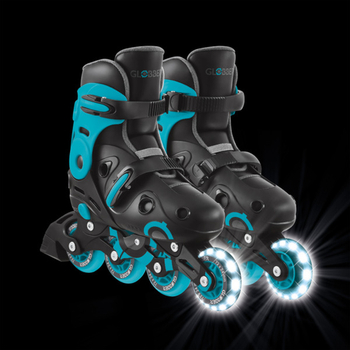 רולרבליידס SKATES LIGHTS עם מנגנון Speed-Safe לבטיחות מוגברת ואורות בגלגלים מידה 34-37 - אקווה
