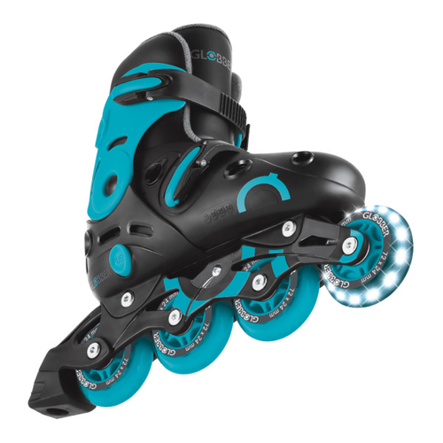 רולרבליידס SKATES LIGHTS עם מנגנון Speed-Safe לבטיחות מוגברת ואורות בגלגלים מידה 34-37 - אקווה