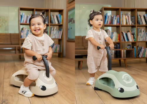 בימבה והליכון 2 ב-1 Walk N’ Roll Ecologic עשוי פלסטיק 100% ממוחזר - ורוד Berry