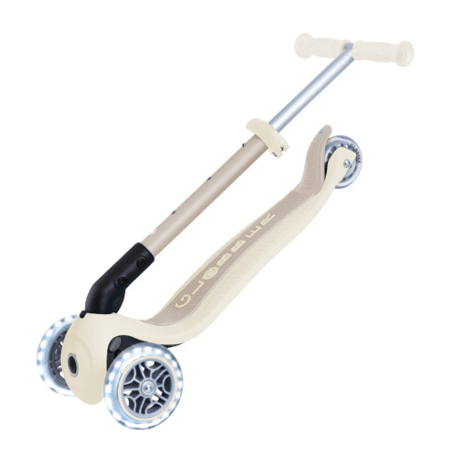 קורקינט מתקפל לפעוטות וילדים JUNIOR LIGHTS ECOLOGIC עם אורות בגלגלים - קוקוס