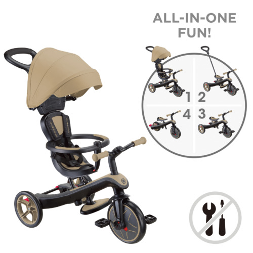 תלת אופן מתקפל הכל באחד Explorer Trike 4 in 1 הופך לאופני איזון - חול