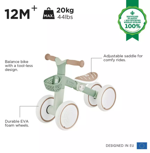 אופני לימוד ואיזון Learning Bike המעבר המושלם להליכה ECOLOGIC - ורוד Berry