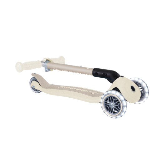 קורקינט מתקפל לפעוטות וילדים JUNIOR LIGHTS ECOLOGIC עם אורות בגלגלים - קוקוס
