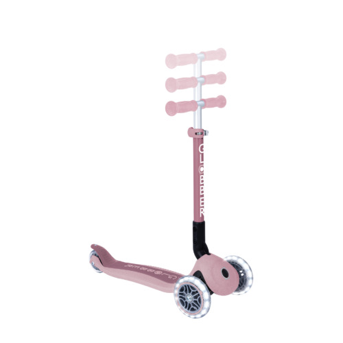 קורקינט מתקפל לפעוטות וילדים JUNIOR LIGHTS ECOLOGIC עם אורות בגלגלים - ורוד Berry