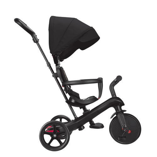 תלת אופן מתקפל הכל באחד Explorer Trike 4 in 1 הופך לאופני איזון - שחור