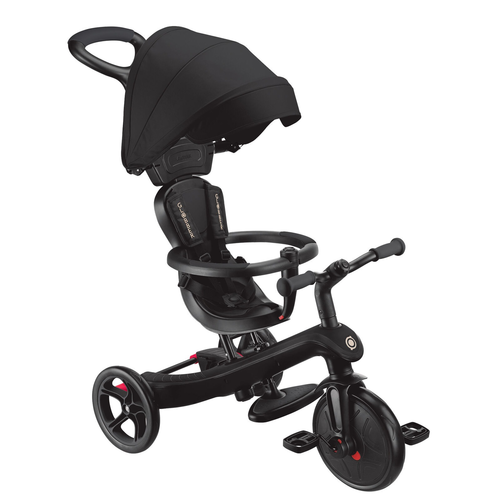 תלת אופן מתקפל הכל באחד Explorer Trike 4 in 1 הופך לאופני איזון - שחור