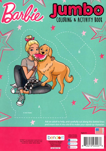 ספר צביעה ופעילות 80 עמודים Barbie You Can Be Anything ברבי